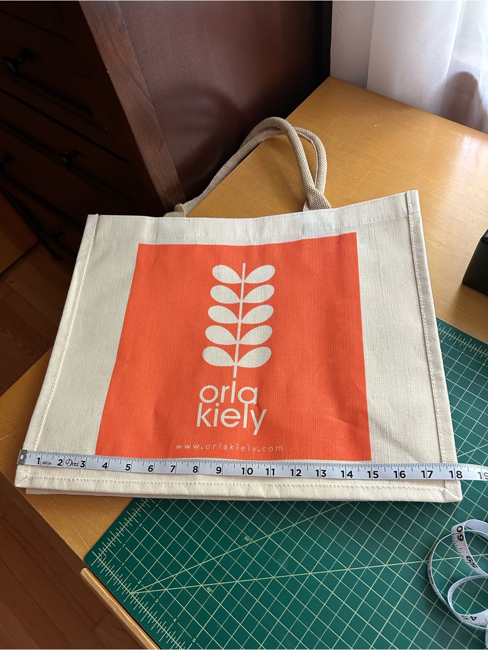 Set of two Orla Kiely Burlap Tote Bags - Picture 6 of 10